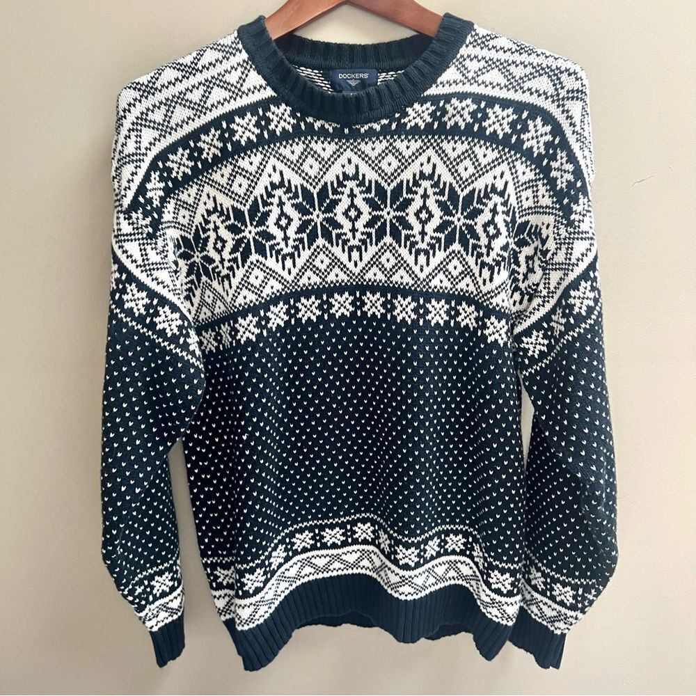 Dockers fair isle snowflake Sweater M